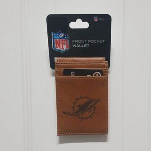 Miami Dolphins front pocket wallet magnetic NWT
